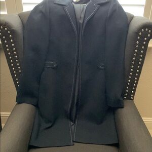 Tahari Blue Trench Coat Elegant Design